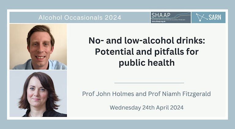 John Holmes to speak on no- and low-alcohol drinks in SHAAP seminar