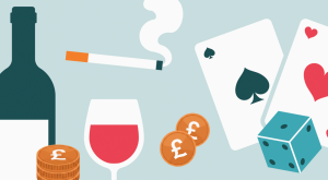 Graphic representing alcohol, tobacco, gambling policy changes during the Autumn Budget 2025